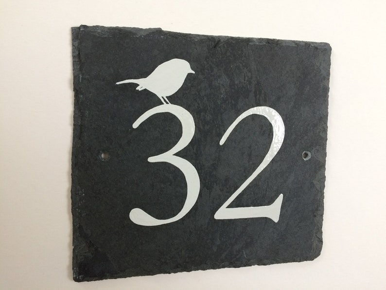 Hand Painted Slate House Numbers Slate House Number House Etsy UK