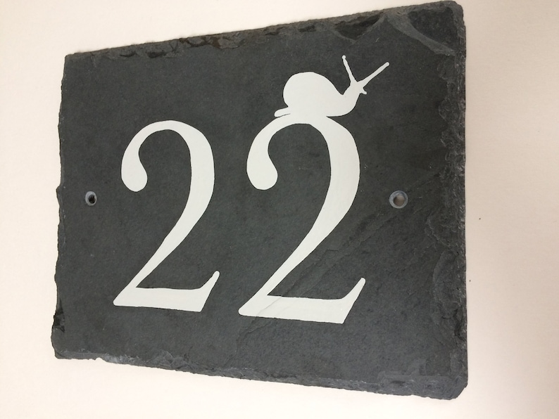 Hand Painted Slate House Numbers Slate House Number House Etsy UK