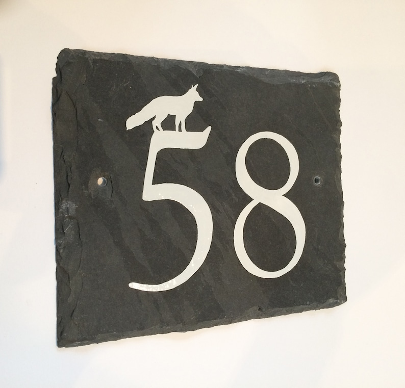 Hand painted slate house numbers slate house number house Etsy
