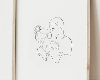 Mom Dad Twins Art - Etsy