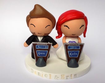 Wedding Cake Toppers- Game Show Couple