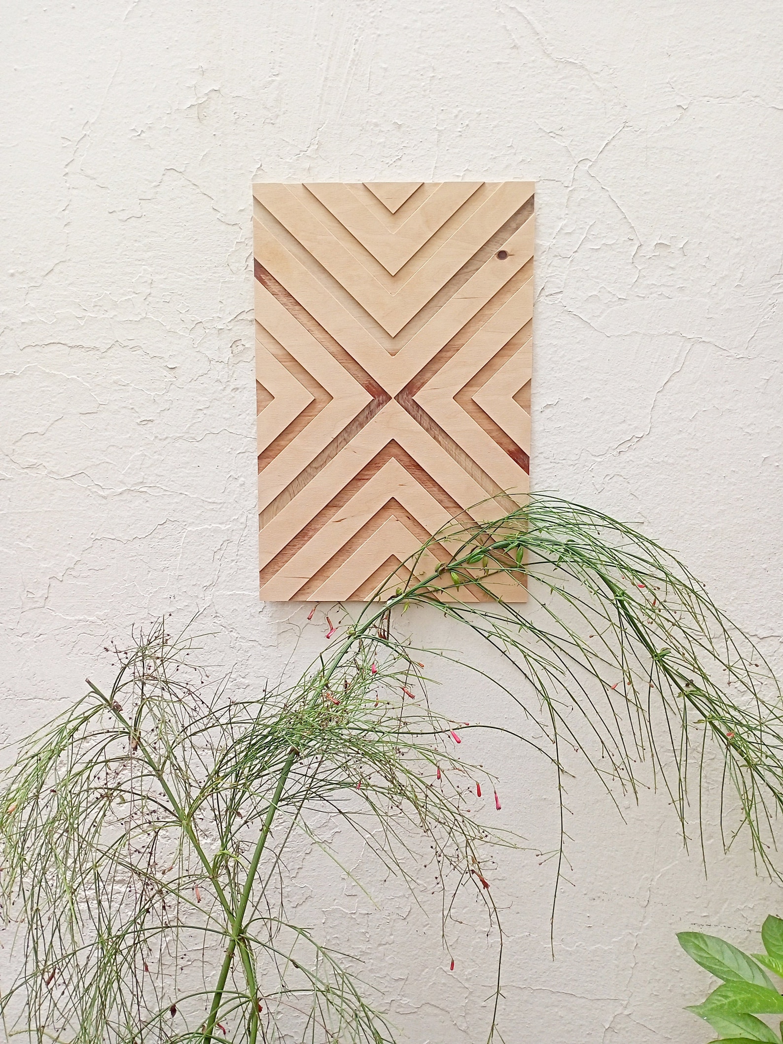Southwestern Modern Art Wood Vertical Wooden Wall Decor Etsy