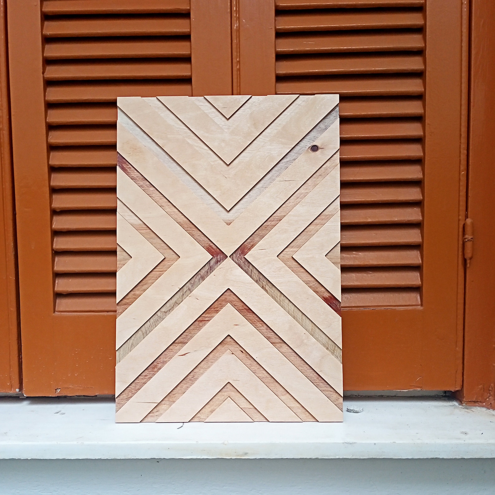 Southwestern Modern Art Wood Vertical Wooden Wall Decor Etsy