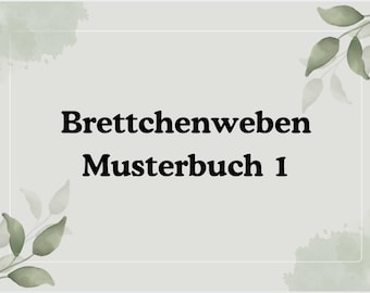 Muestrario de tejido en tablillas n.° 1, 30 patrones encuadernados con cordón