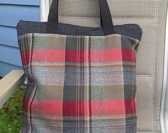 Shopper-Tasche kariert