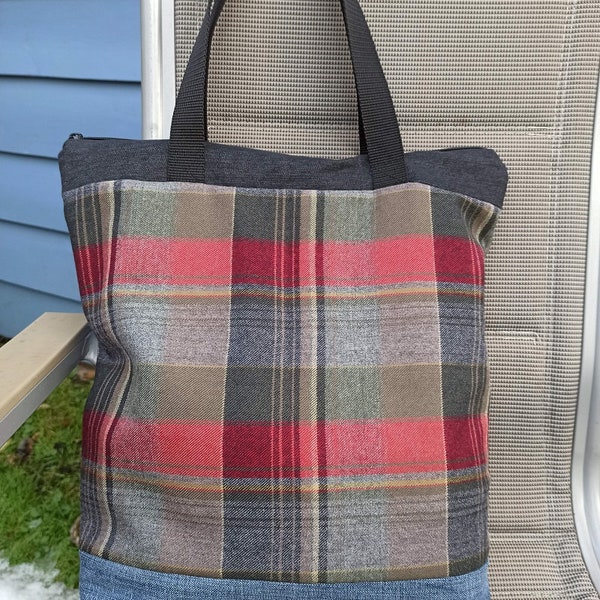 Shopper-Tasche kariert