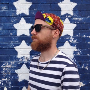 Cycling cap wax print cotton ANNIBALE CYCLING &quot;Indio&quot;