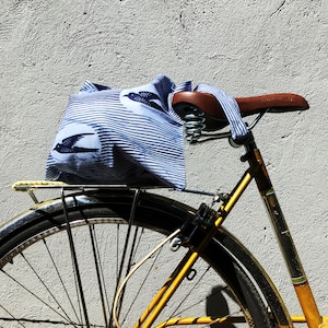 Cycling bag musette speedbird wax print ANNIBALE CYCLING "Sky"