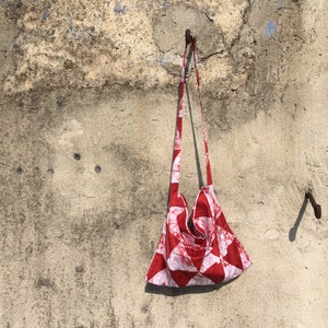 Cycling bag musette in African batik  ANNIBALE CYCLING "Apennines"