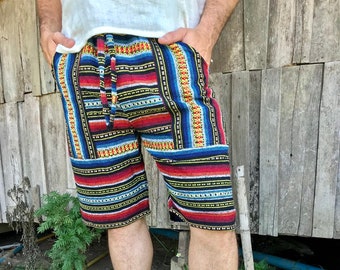 Fisherman pants Mens Hippie Shorts Thai Fisherman shorts Festival Shorts Mens Bohemian Shorts Mens Festival Shorts Boho clothing
