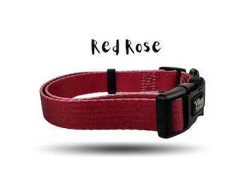 Red Dog Collar / Dog Collar Red /  Dog Collar  / Girl Dog Collar /  Boy Dog Collar / Red Rose Dog Collar