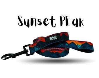 Hondenriem met patroon, 60 inch, Sunset Peak-ontwerp