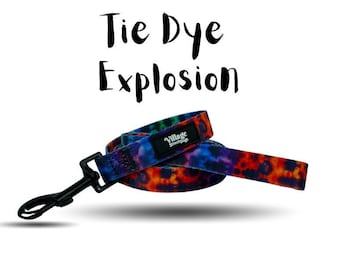 Tie-dye hondenriem, 60-inch riem met patroon