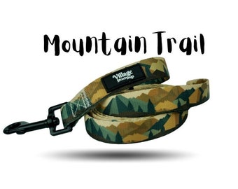 Hondenriem met patroon (60 x 0,8 inch) – Mountain Trail-ontwerp