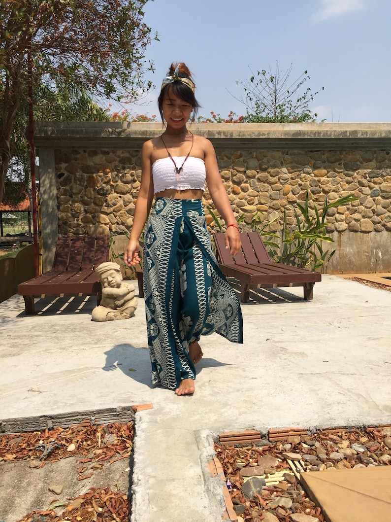 Open Leg Pants Bohemian Clothes Hippie Clothes Boho Stays Yoga Clothes Music Festival Pants Thai Pants