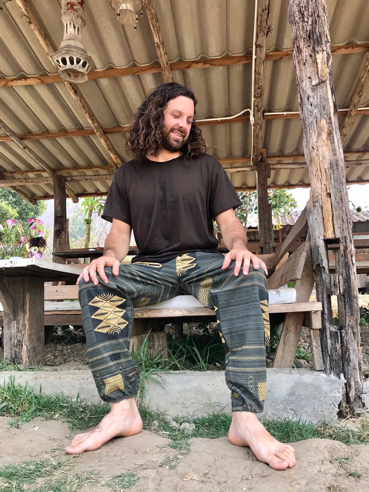 Mens Bohemian Pants // Bohemian Pants Mens // Mens Boho Pants Etsy