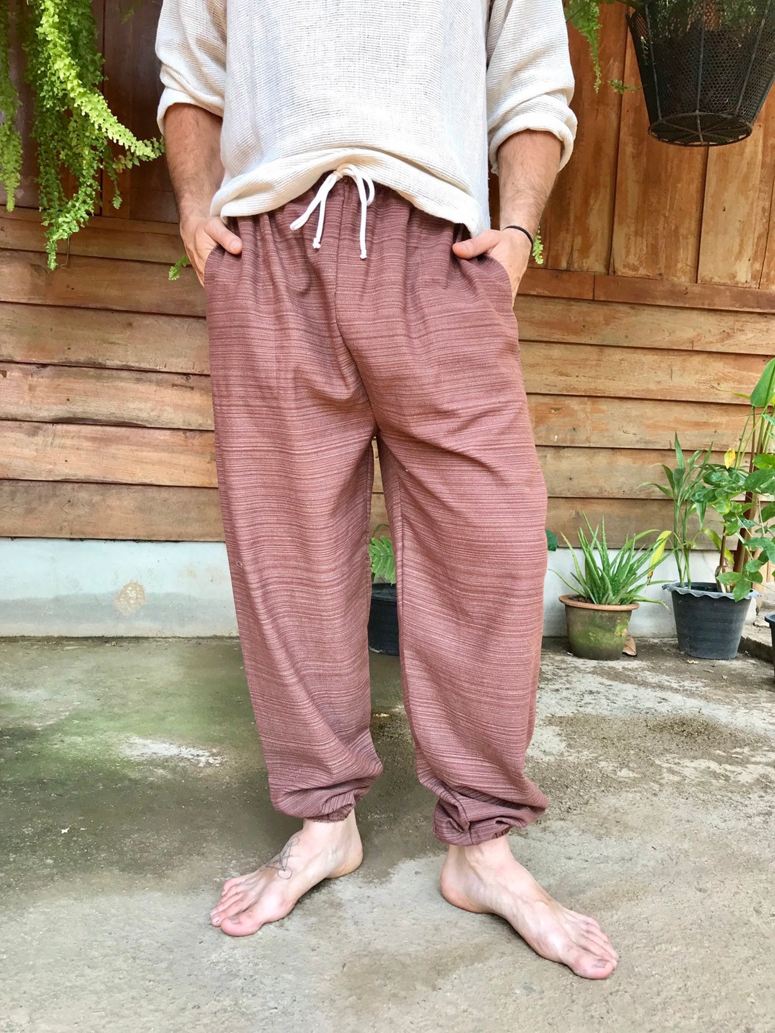 Mens Bohemian Pants // Bohemian Pants Mens // Mens Boho Pants Etsy