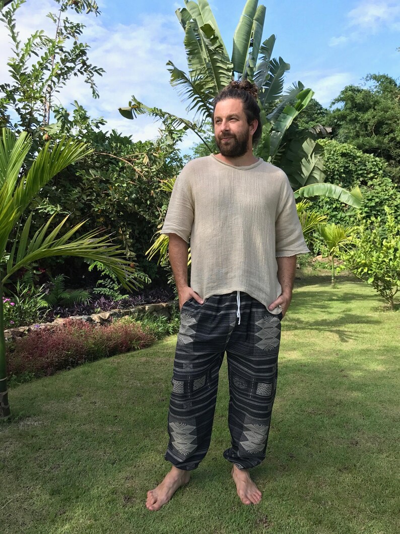Festival Clothes // Mens Bohemian Pants // Bohemian Pants Mens Etsy