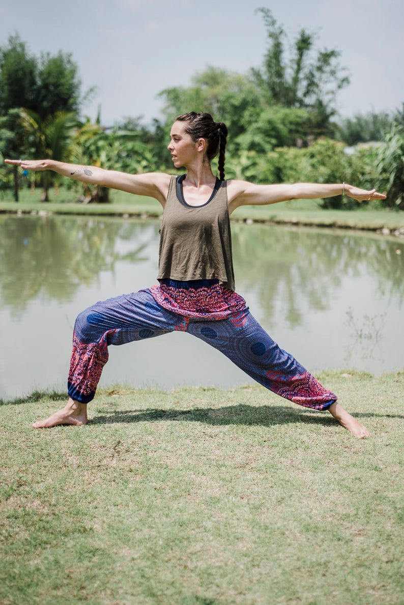 Mandala Print Pants Mandala Pattern Pants Mandala Thailand High Waist Pants High Waist