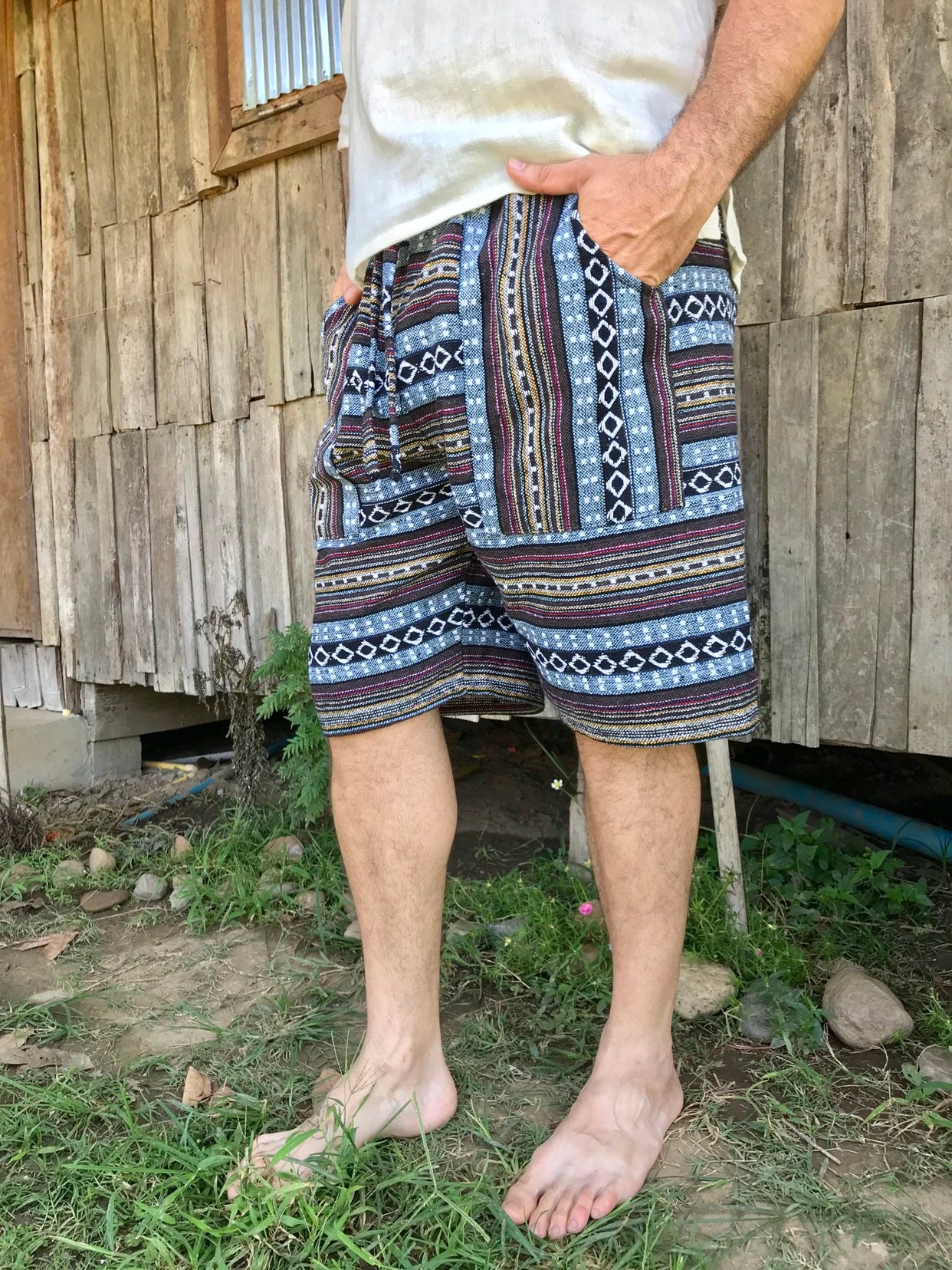 Mens Shorts // Shorts for Men // Mens Hippie Shorts // Etsy