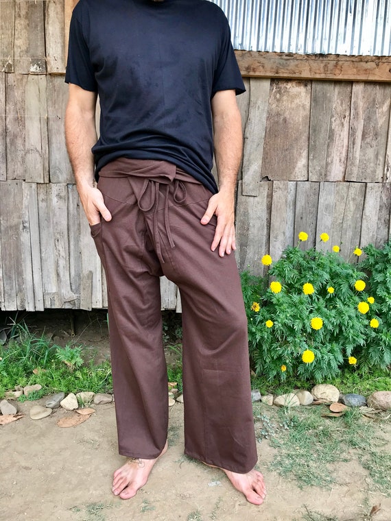 Thai Fisherman Pants Men // Fishermans Pants // Kung Fu Pants Etsy