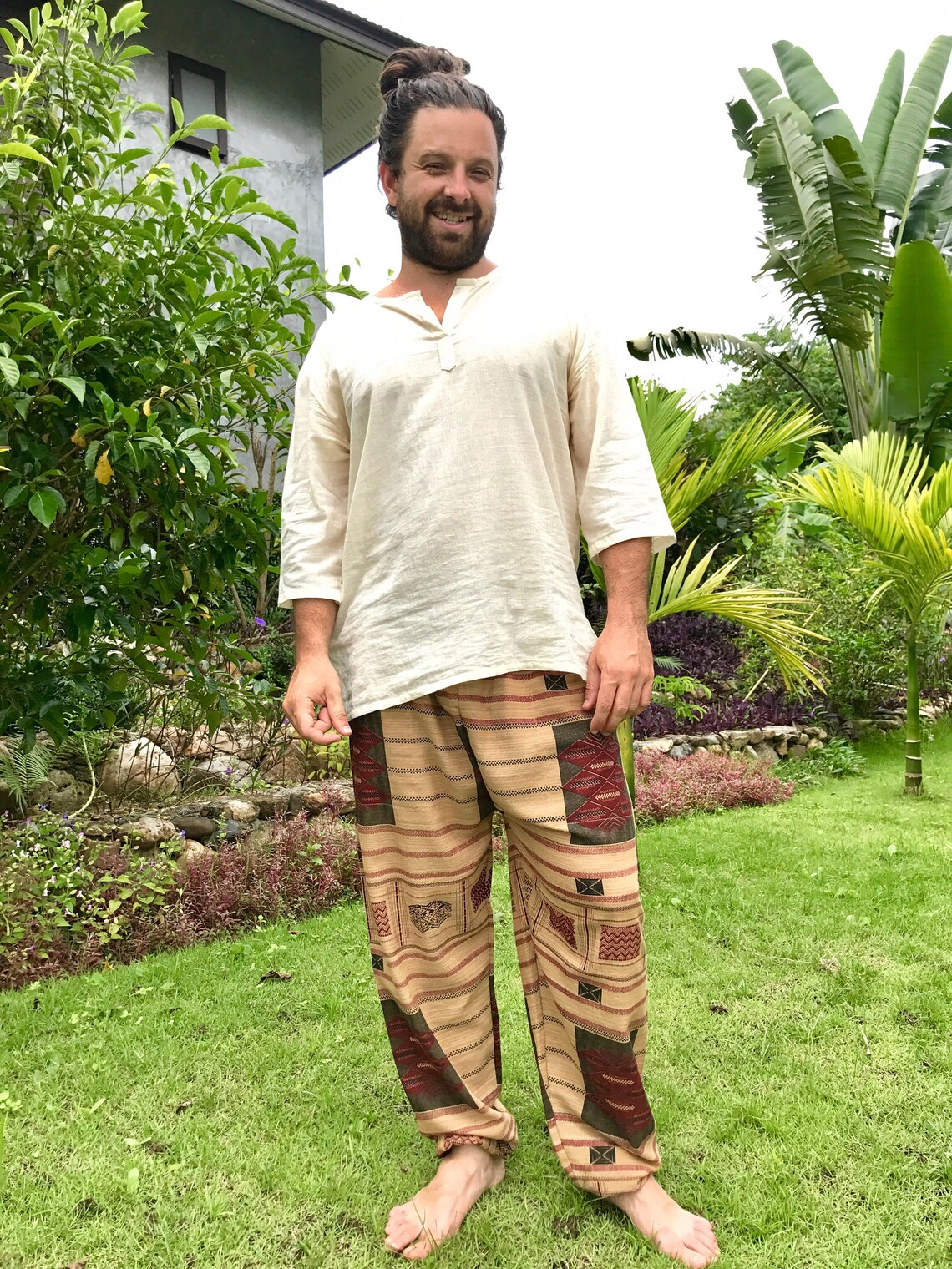 Mens Bohemian Pants // Bohemian Pants Mens // Mens Boho Pants Etsy