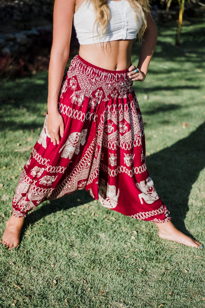 Red Elephant Pants Elephant Pants Thai Elephant Pants Harem Pants Thai Harem Pants Harem Pants Yoga Pants Yoga