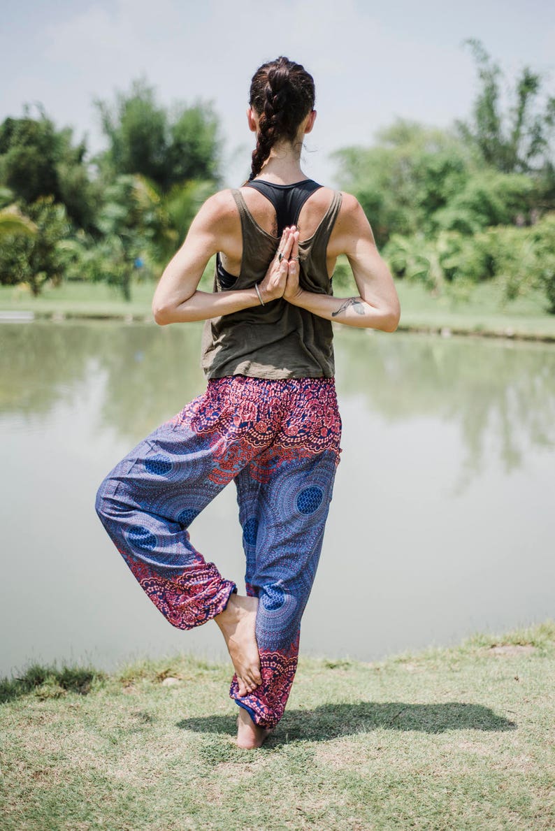 Mandala Print Pants Mandala Pattern Pants Mandala Thailand High Waist Pants High Waist