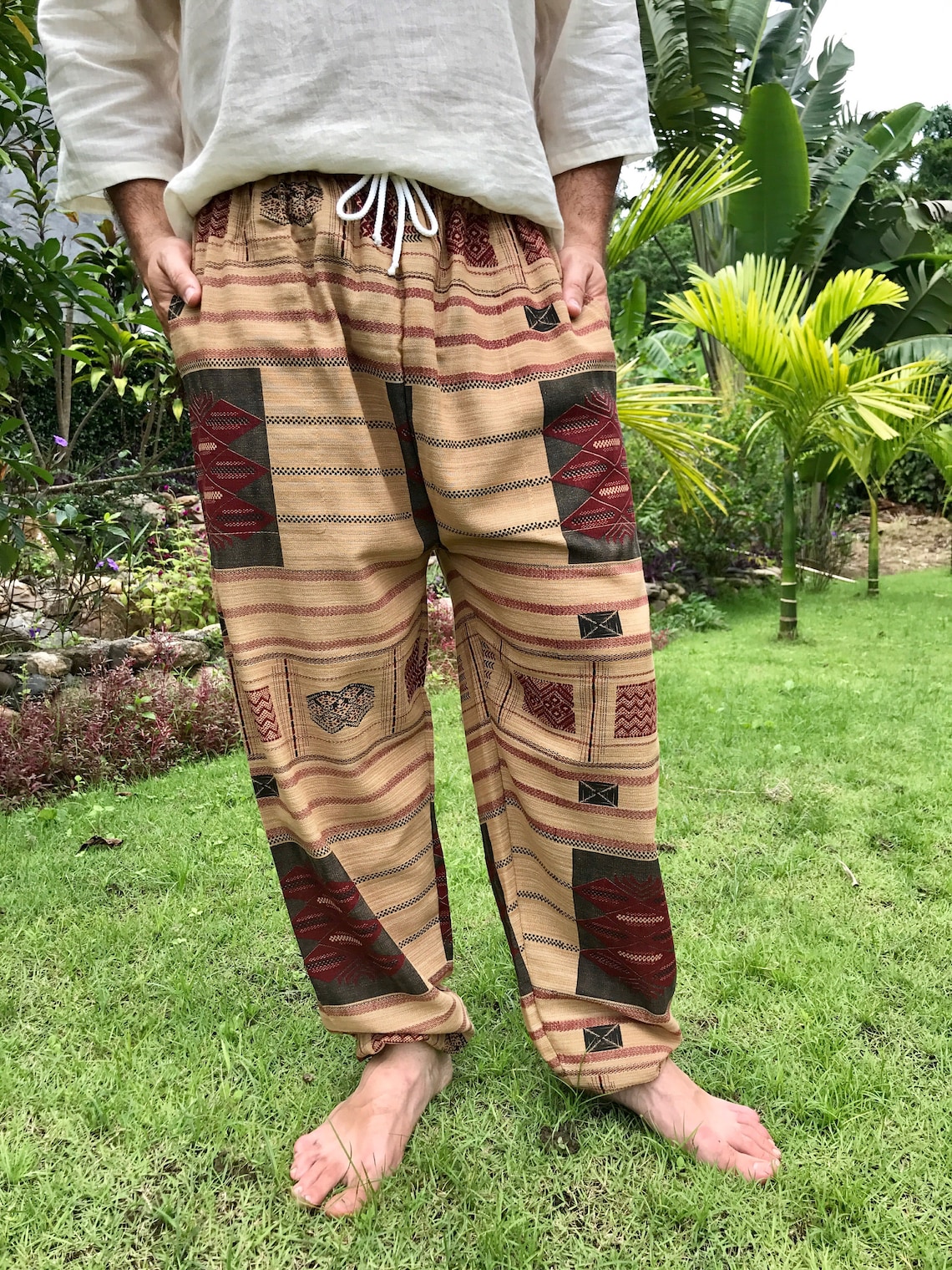 Mens Bohemian Pants // Bohemian Pants Mens // Mens Boho Pants Etsy