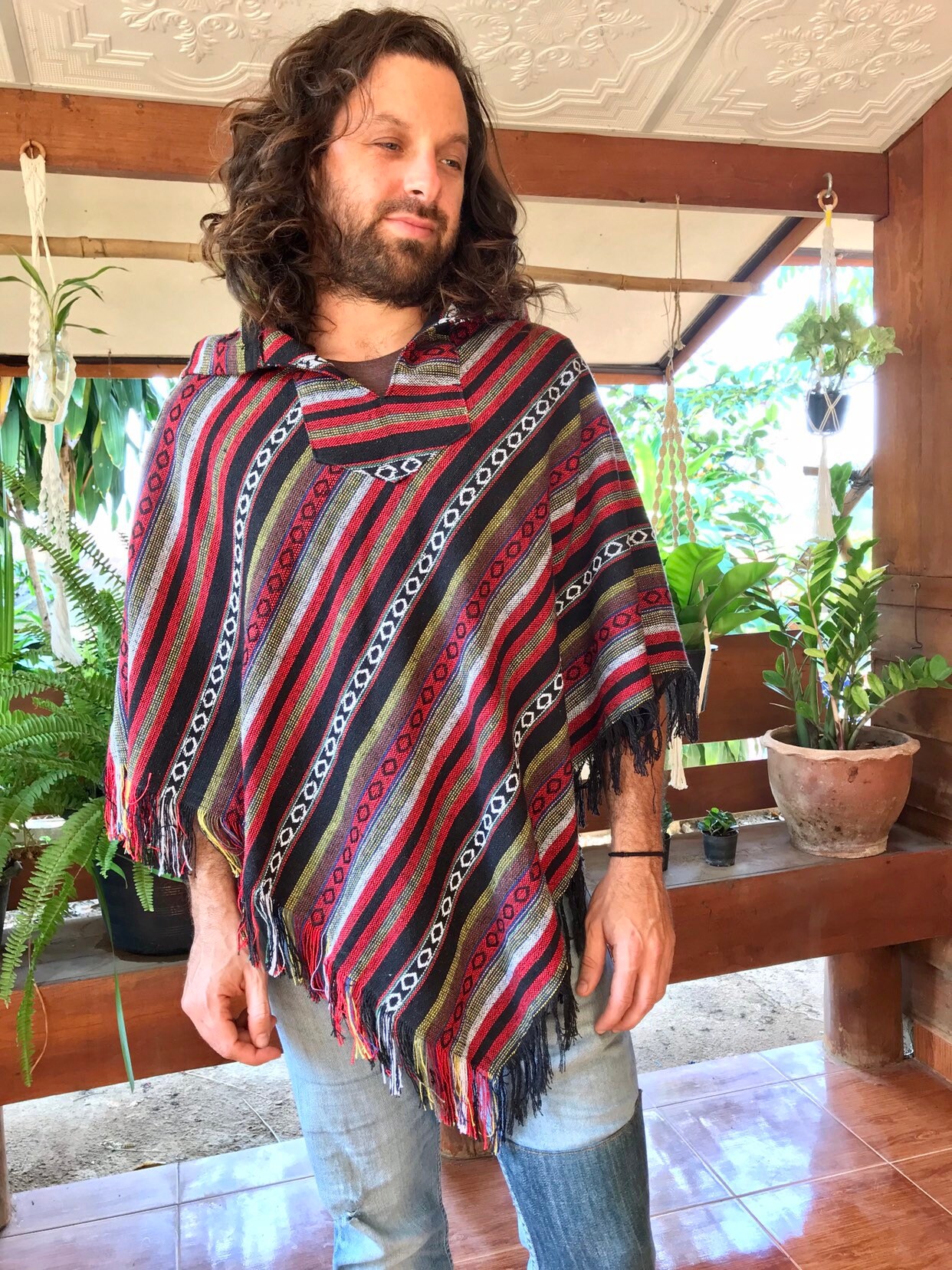 poncho sweater mens