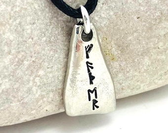 Father Rune Necklace, Viking Gift for Dad, Elder Futhark Pendant, Norse Father Necklace, Pewter Rune Jewellery, Pagan Gift for Him