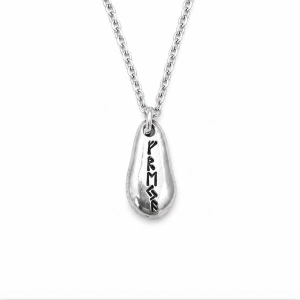 Freya Rune Necklace, Freyja Necklace, Elder Futhark Pendant, Norse Goddess Jewellery, Viking Pewter Necklace, Norse Gifts
