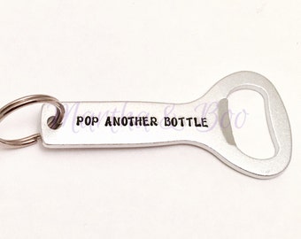 Customised bottle opener, personalised beer opener, hand stamped, stocking filler, gift for him, alcohol related, custom camping accessories