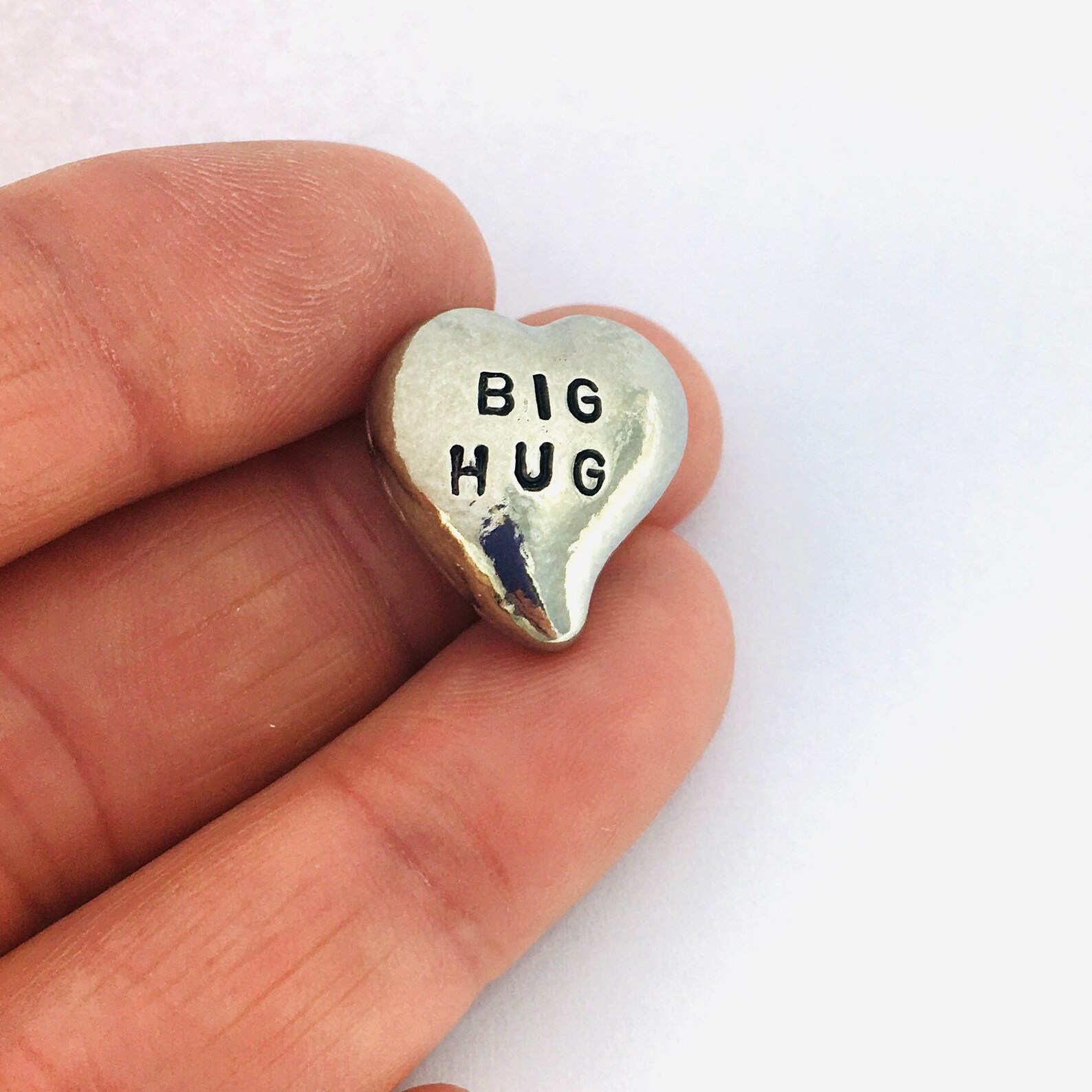 Pocket hug token heart shaped pebble personalised pebble Etsy
