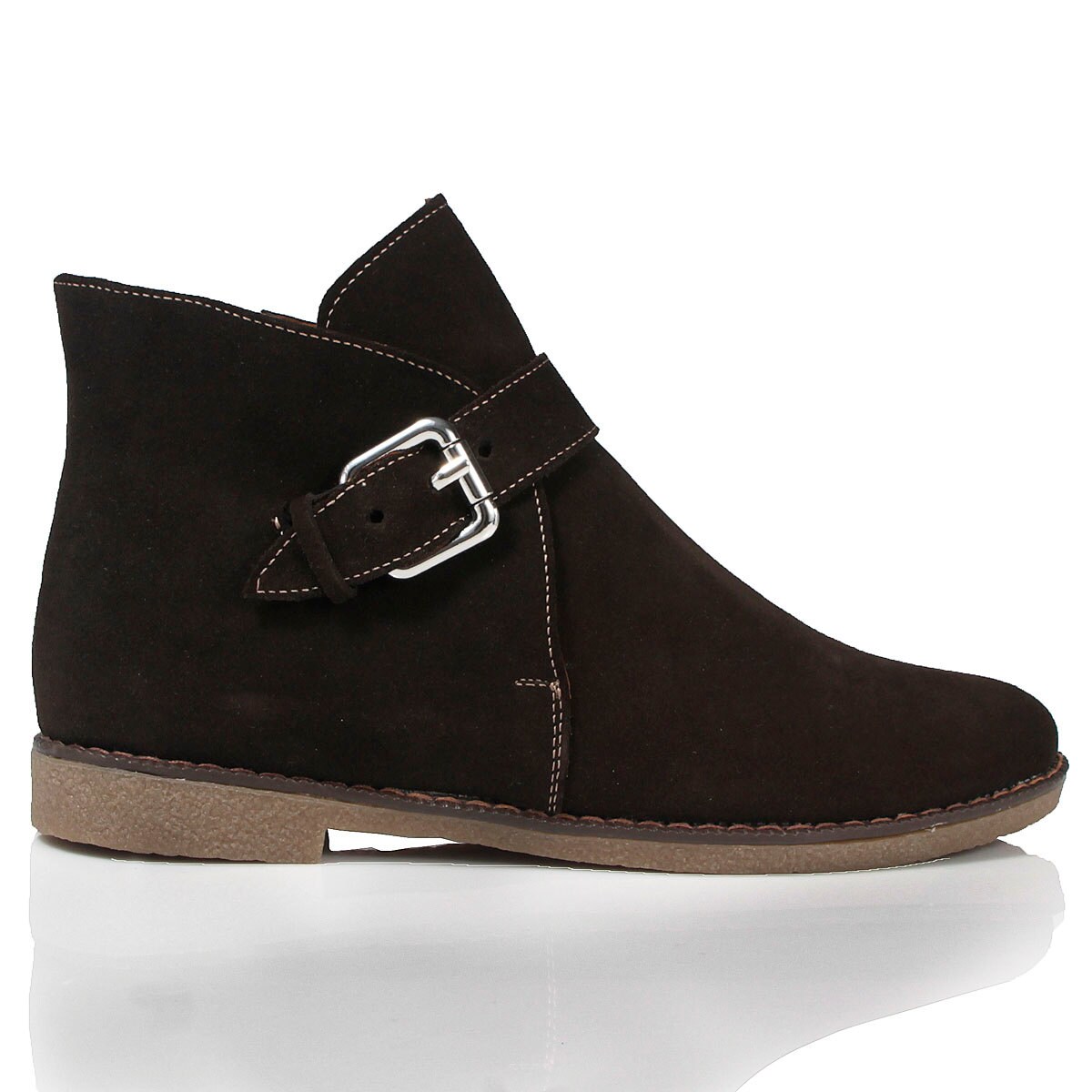 suede ankle boots flat womens