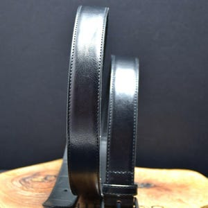 David Jones Mens Classic Leather Belt Black Size Large image 2