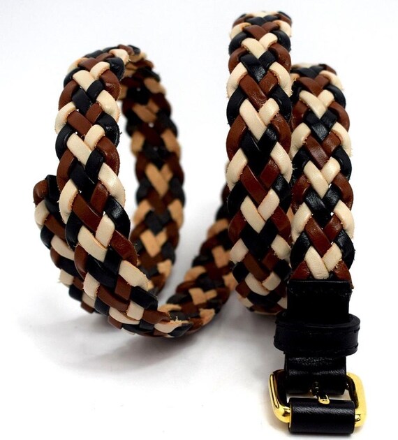 Tara Jarmon Paris Womens Belt Authentic Skinny Braided  display picture 3