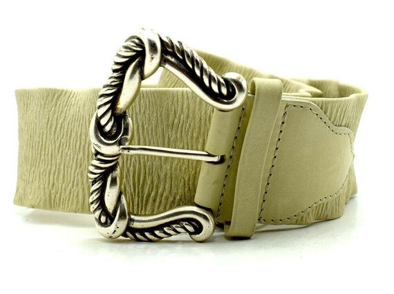 ベルト ORCIANI Woman Belt Ivory D10407MAS AVO Orciani vintage Womens Wide Leather Waist Belt Beautiful