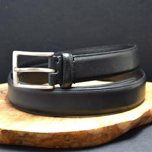Ausonia Mens Belt Leather Classic Jeans Belt Black Size 38