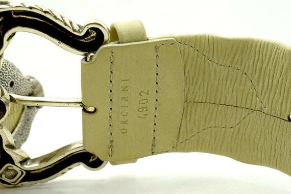 ベルト ORCIANI Woman Belt Ivory D10407MAS AVO Orciani vintage Womens Wide Leather Waist Belt Beautiful