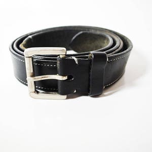 Vintage Mens Leather Belt Black