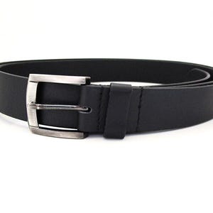 Charles Smith Mens Belt Vintage Leather Jeans Belt Black Size 54