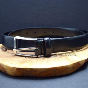 Marks and Spencer Mens Leather Belt M&S Synthetic Jeans Belt Black Size 34