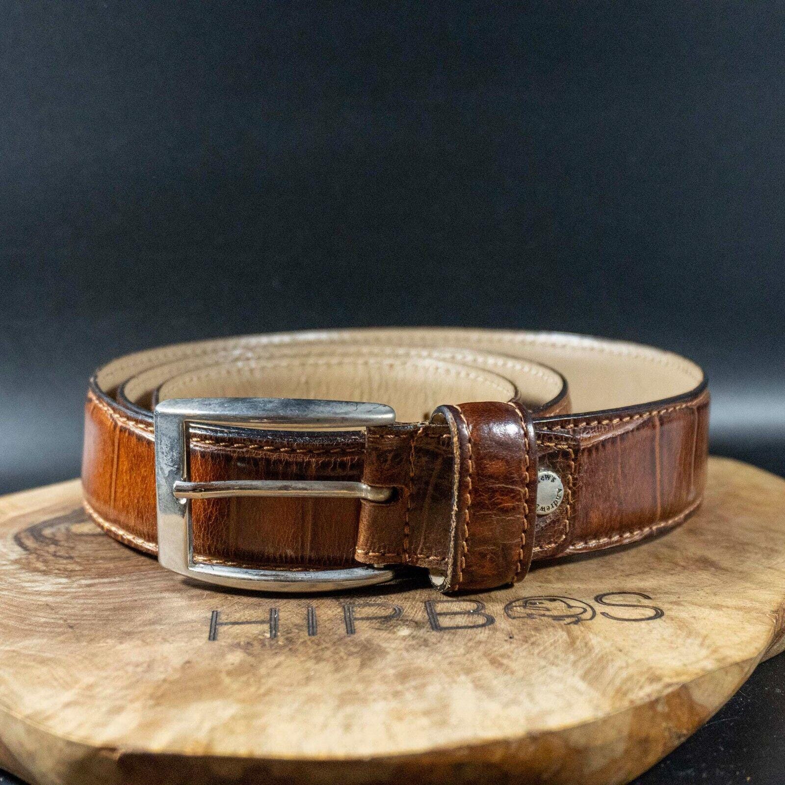 Dania for Andrews Mens Belt Leather Italian Jeans Belt Brown  display picture 2