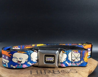 Tygbälte med spänne och Rugrats-logotyp, säkerhetsbälte, vanlig storlek 60-86 cm