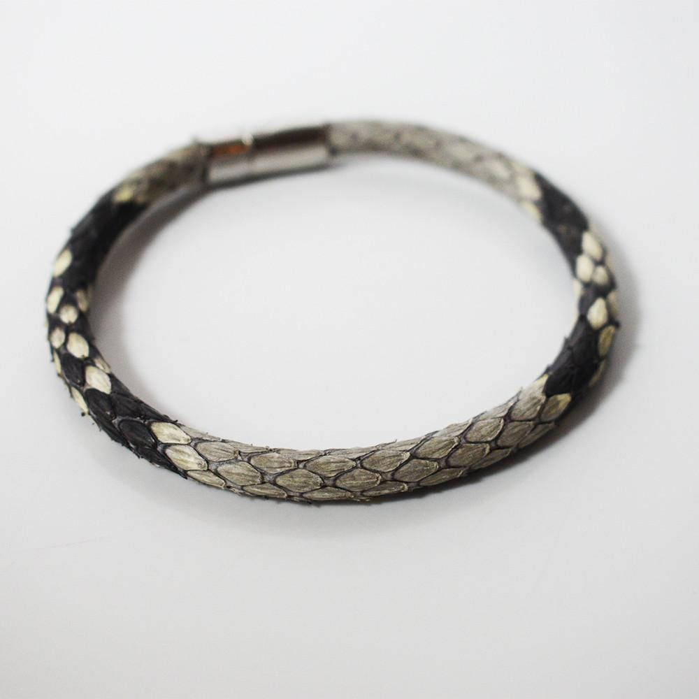 Hipbos Serpent Series Round Python Leather Bracelet - Etsy