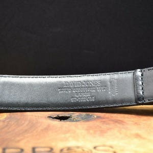 David Jones Mens Classic Leather Belt Black Size Large image 4