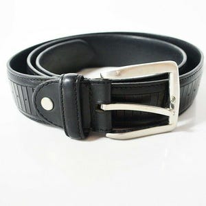 Handmade Mens Classic Leather Belt Black Size 32