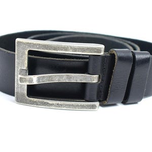 Denim Dept Mens Leather Belt Black Size 38