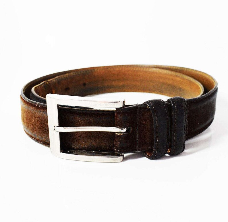 allen edmonds leather belt